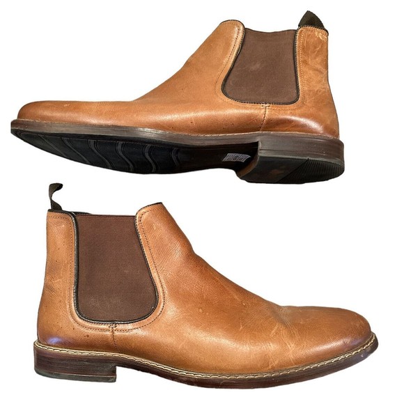 Franco Fortini Men's Trevor Chelsea Leather Ankle Boots Size 13 EUC - Picture 3 of 6
